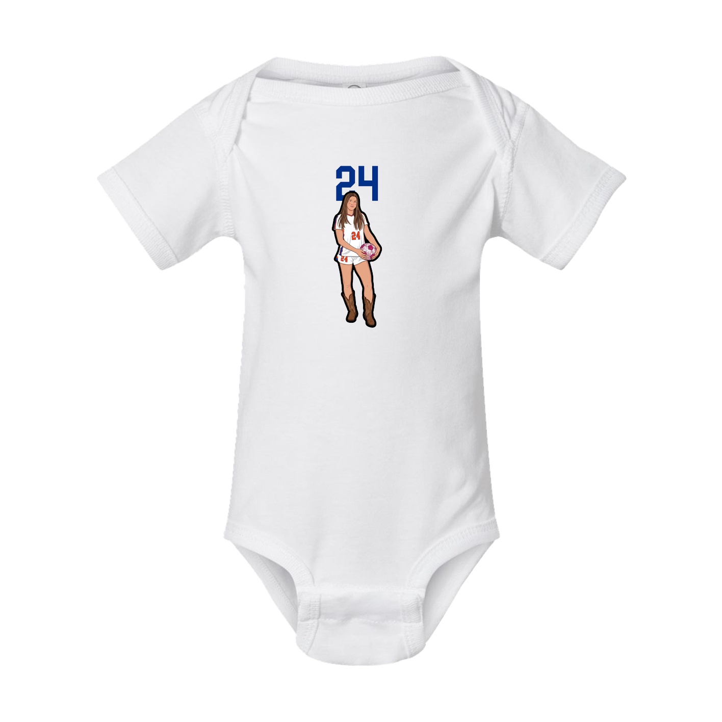 Baby Onesie — Number Top in White