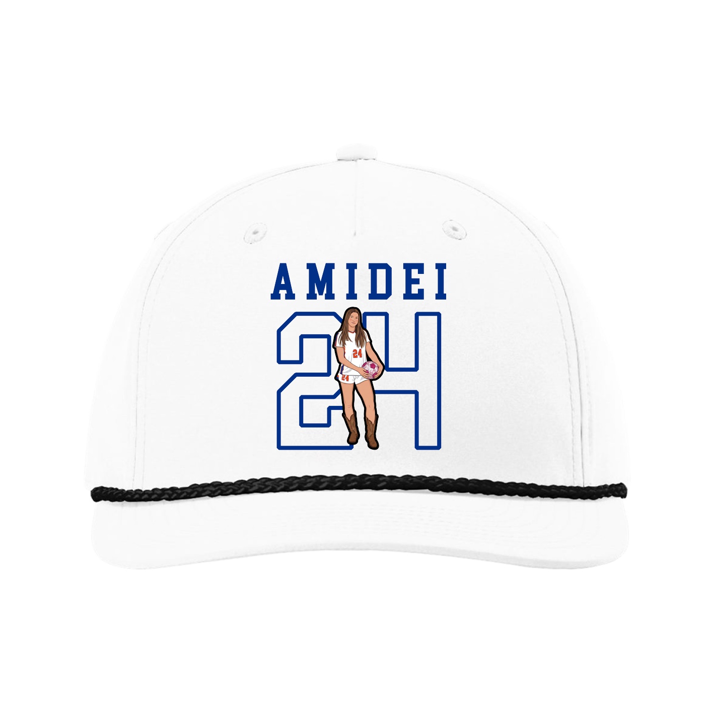 Five-Panel Classic Rope Cap — Shirsey in White