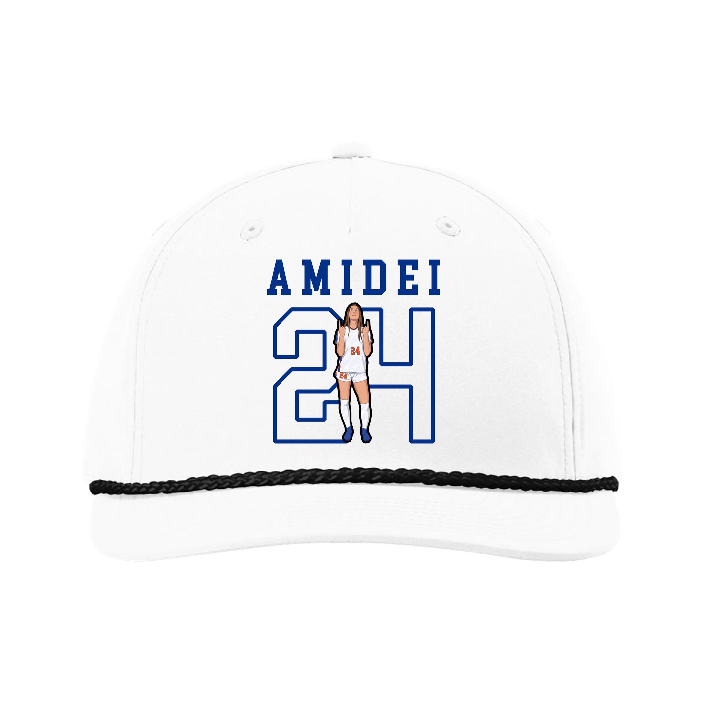 Five-Panel Classic Rope Cap — Shirsey in White