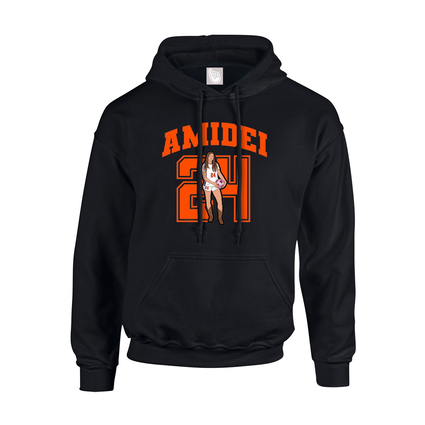 Hoodie — Number in Black