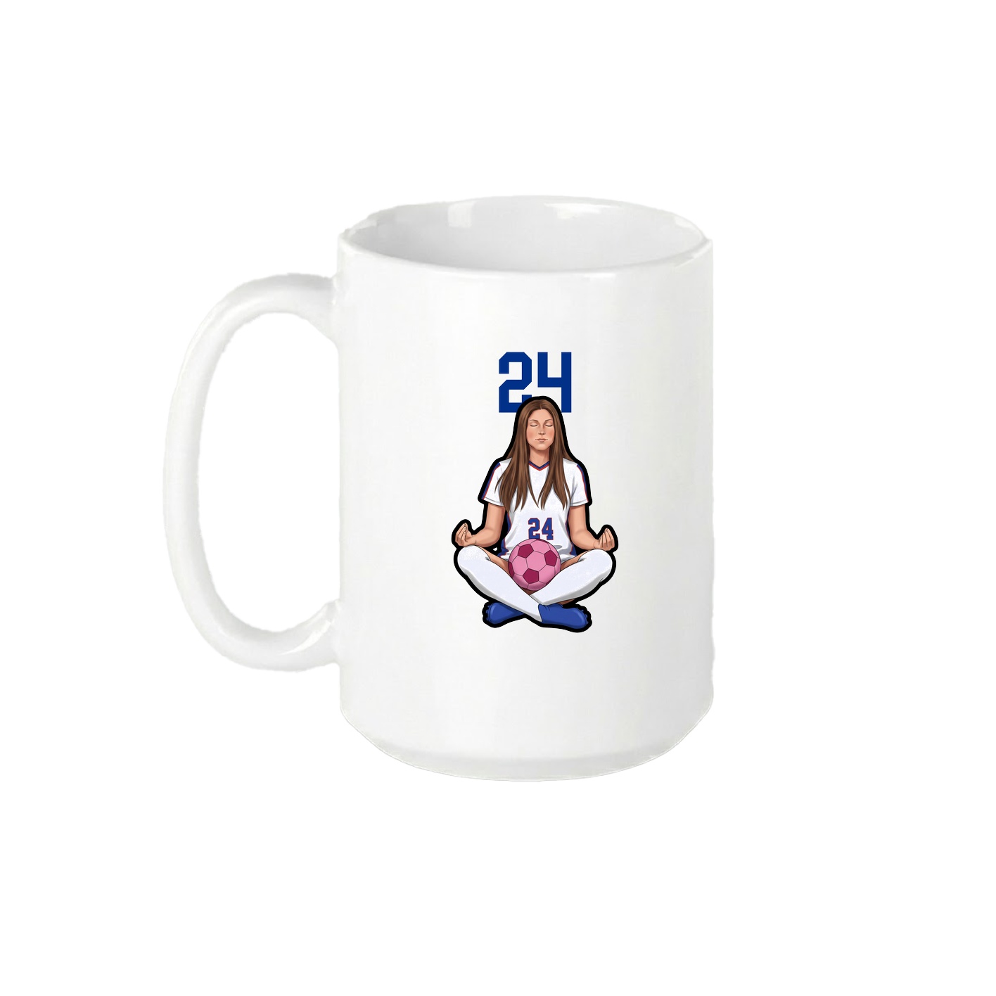 15oz Coffee Mug — Number Top in White
