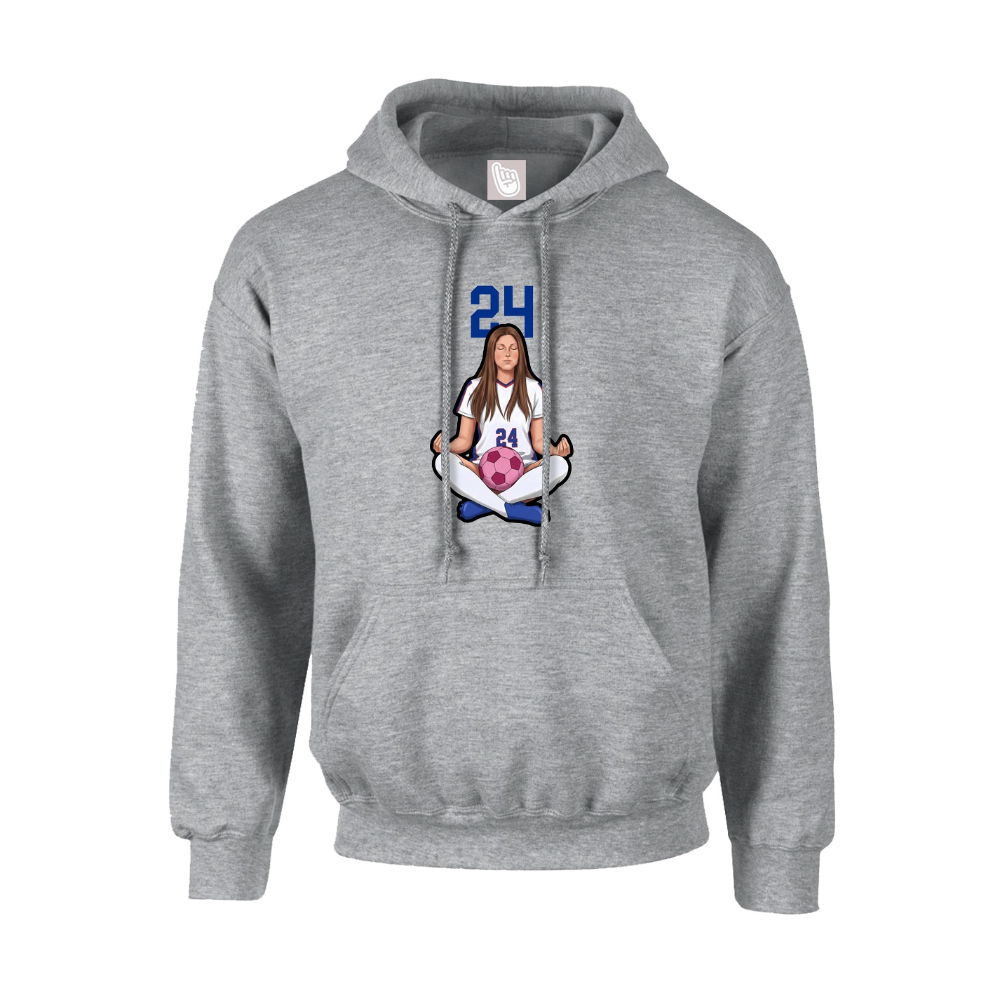 Youth Hoodie — Number Top in Grey