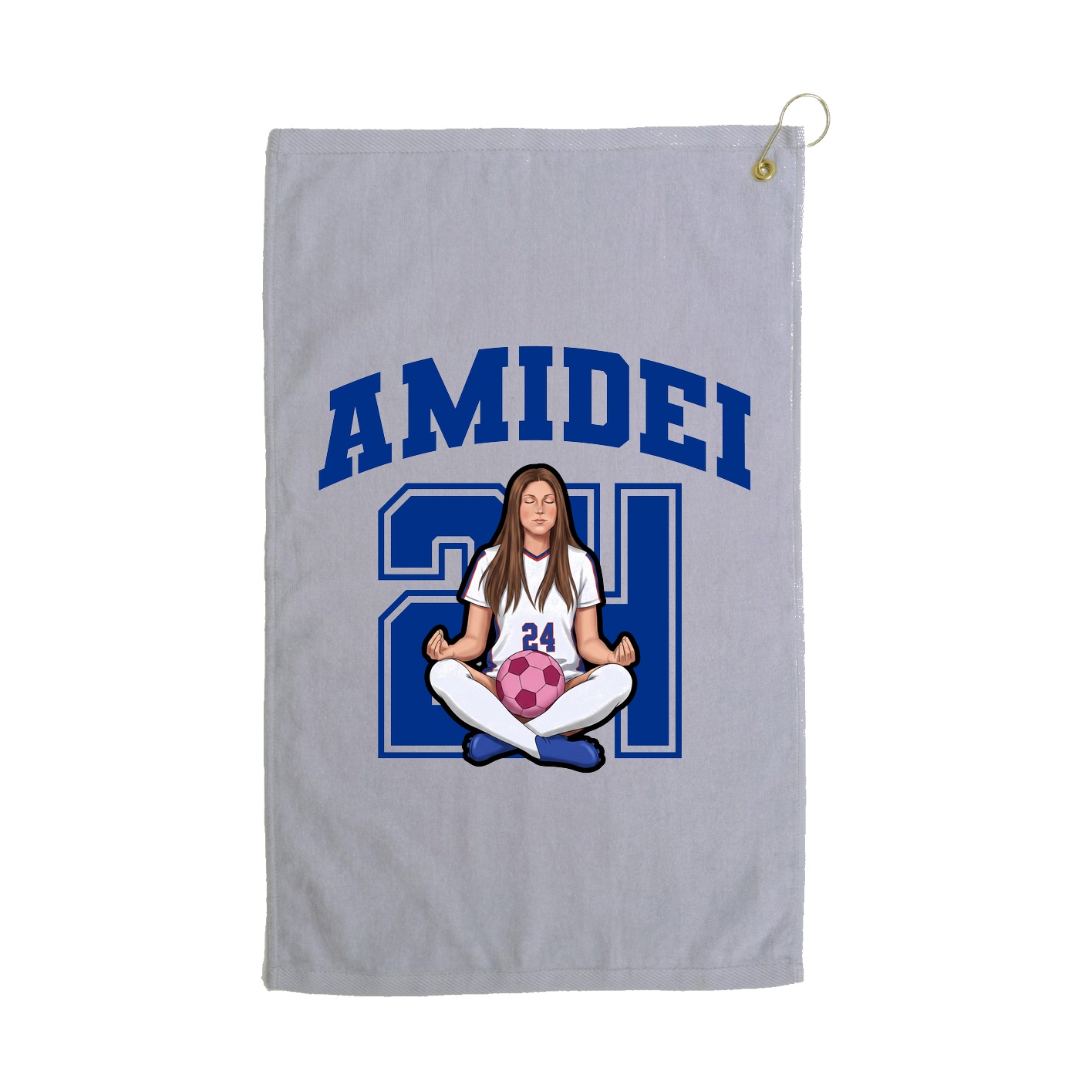 Golf Towel — Number in Grey