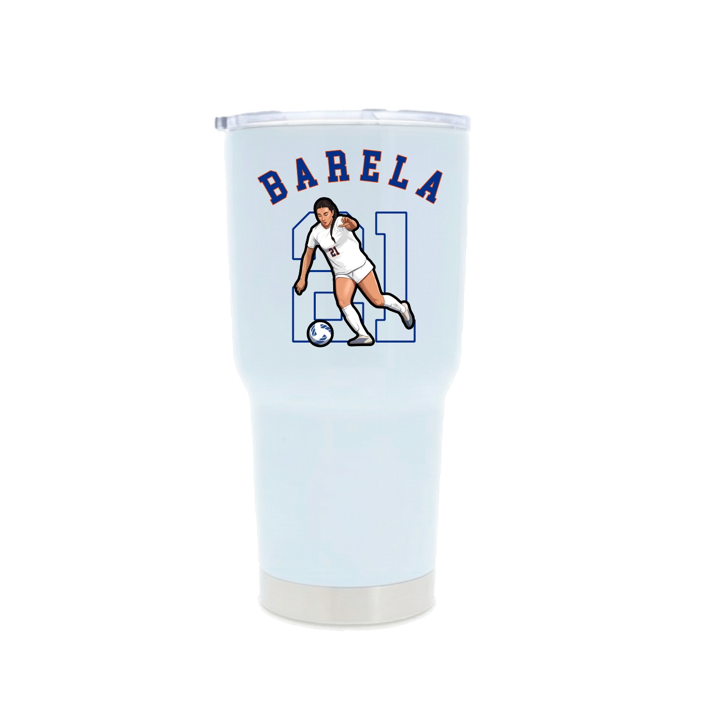 30oz Stainless Steel Tumbler — Shirsey Arch in White