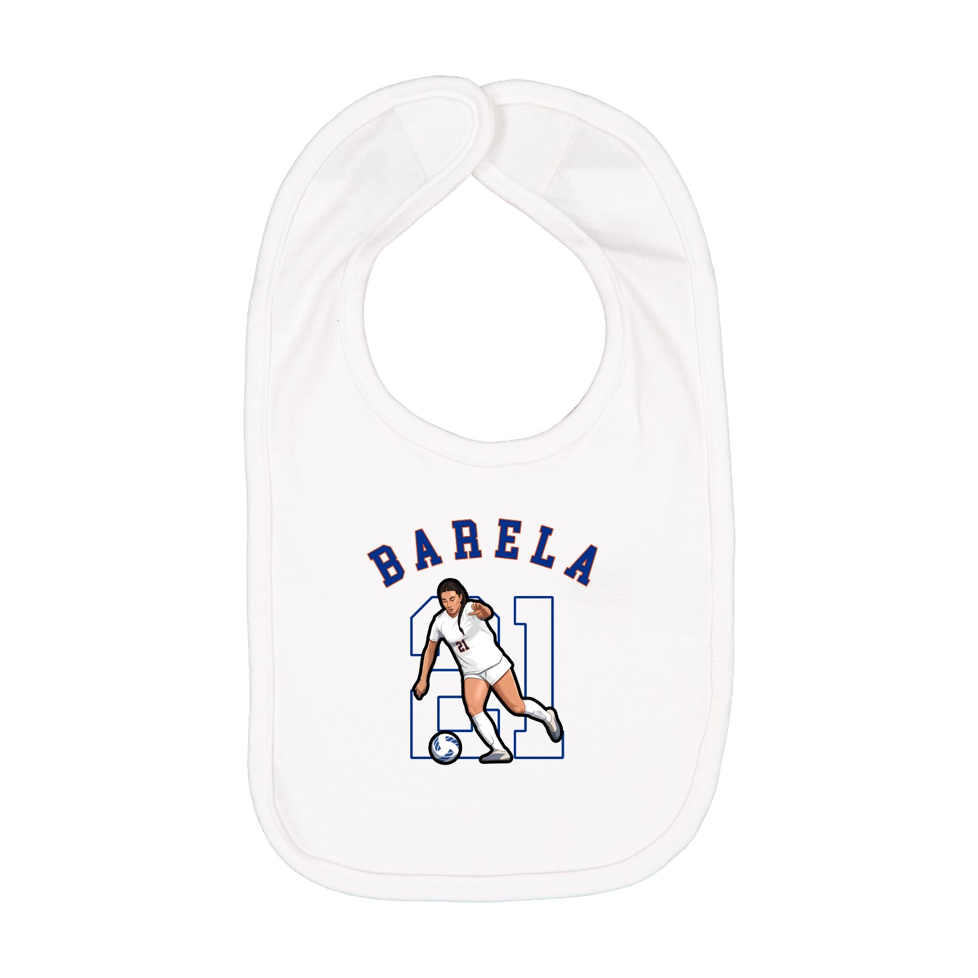 Infant Bib — Shirsey Arch in White