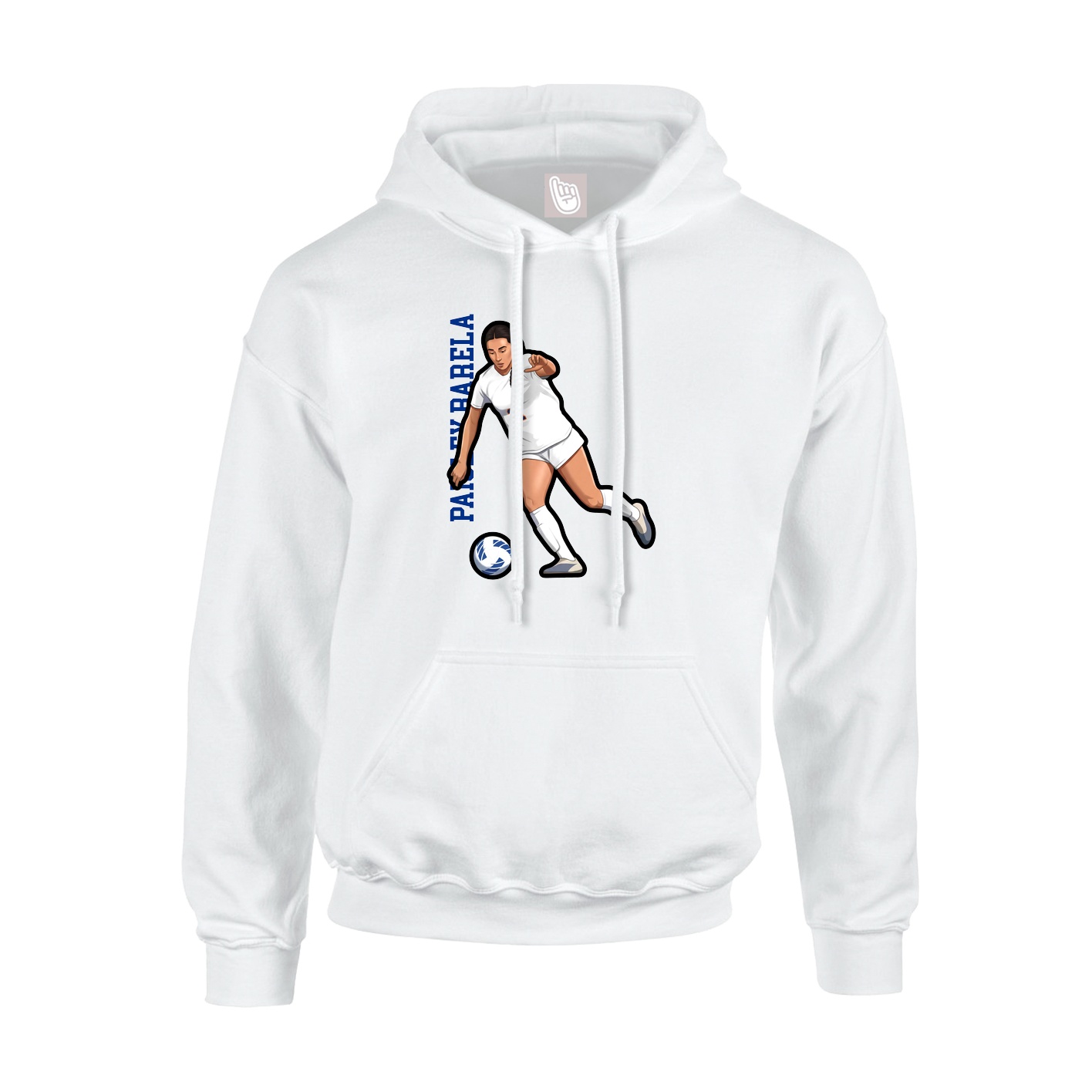 Hoodie — Name Vertical in White