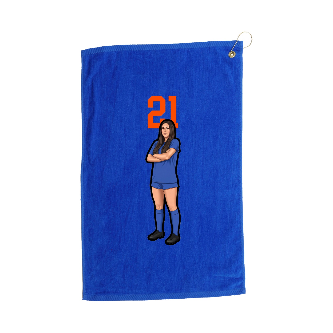 Golf Towel — Number Top in Royal