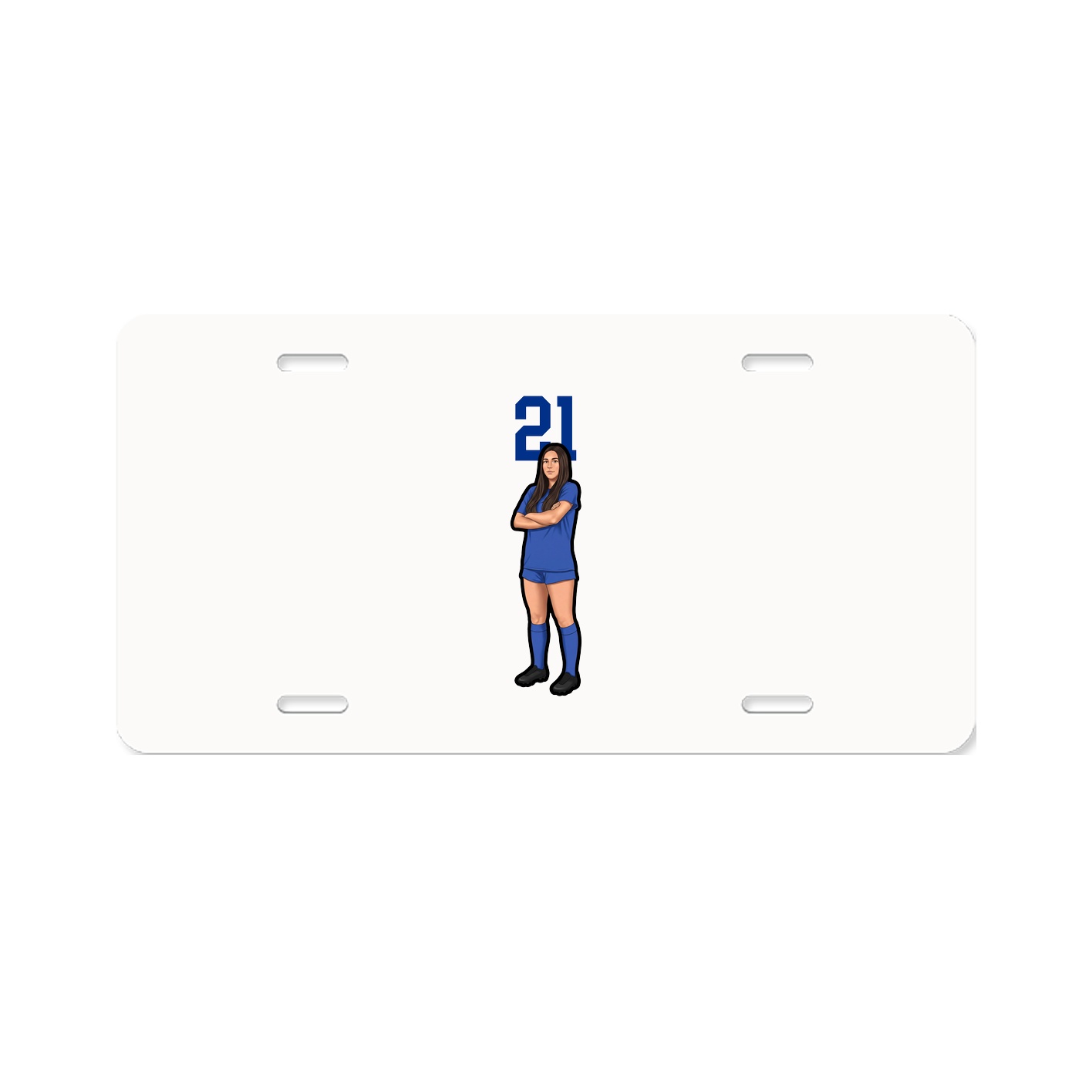 License Plate — Number Top in Classic