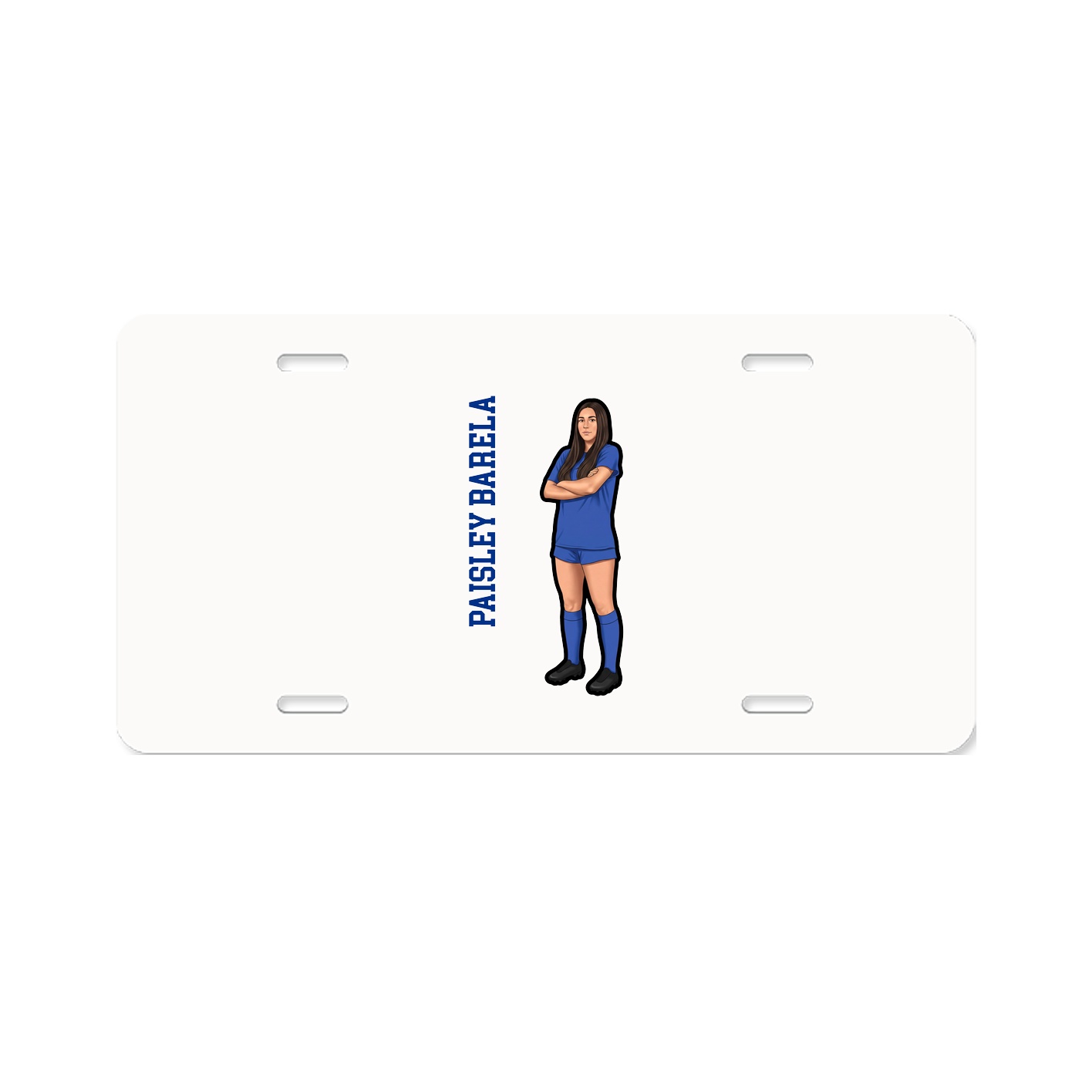 License Plate — Name Vertical in Classic
