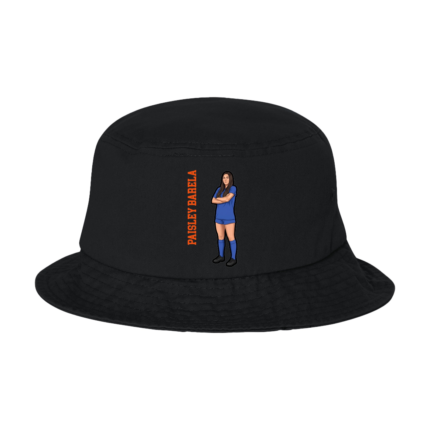 Bucket Cap — Name Vertical in Black