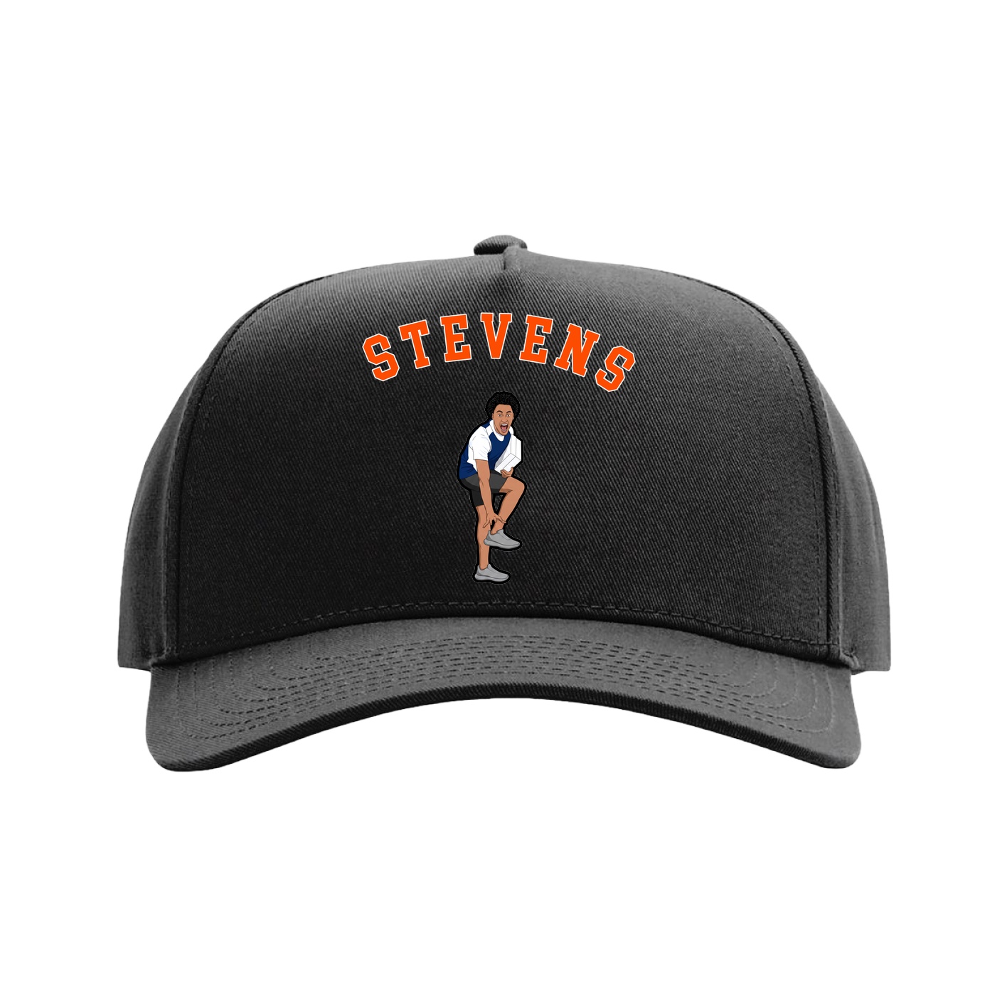 Full Fabric Five-Panel Champ Cap — Shirsey Arch in Black