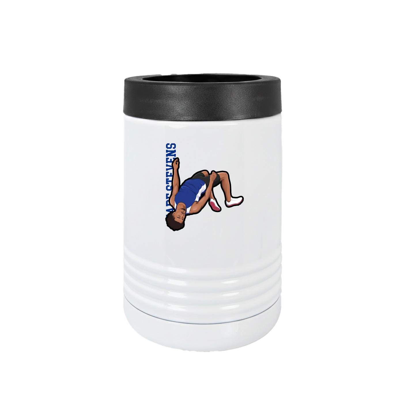 Beverage Holder — Name Vertical in White