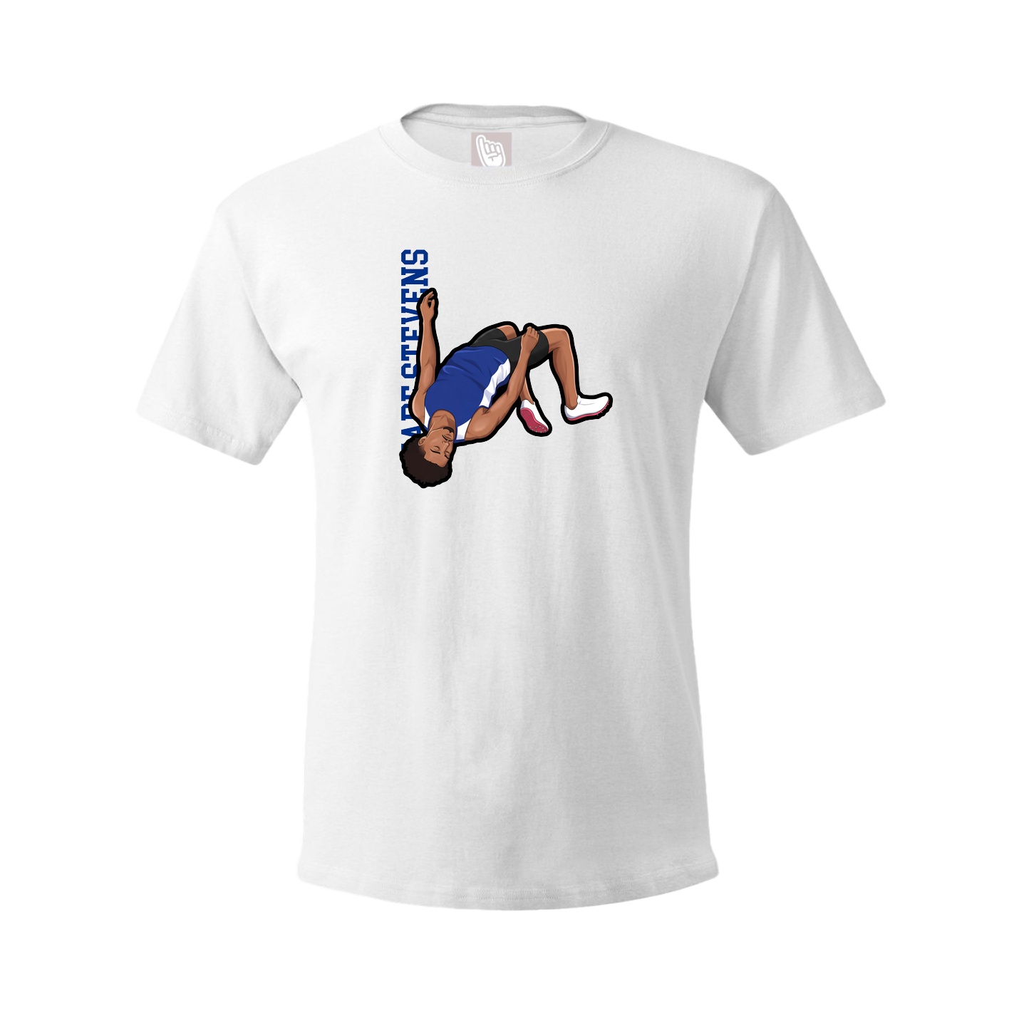 Youth Tee — Name Vertical in White