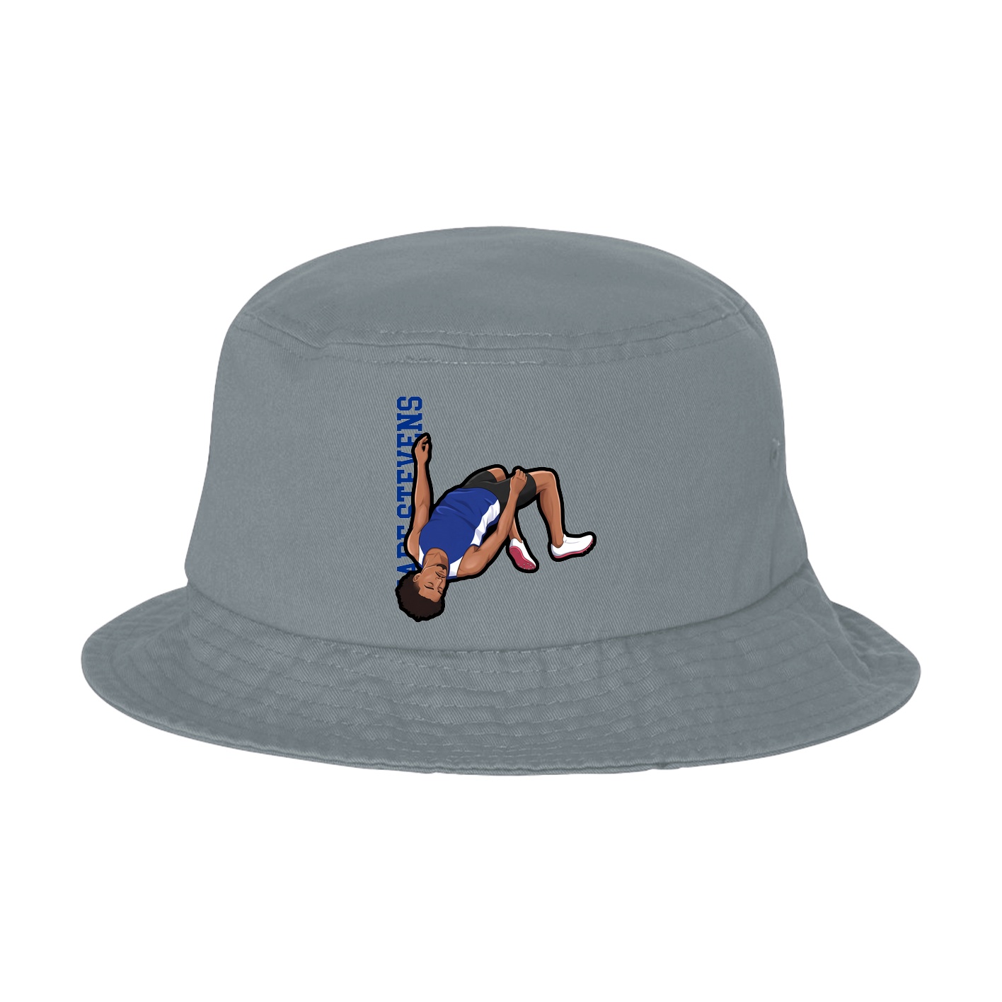 Bucket Cap — Name Vertical in Grey
