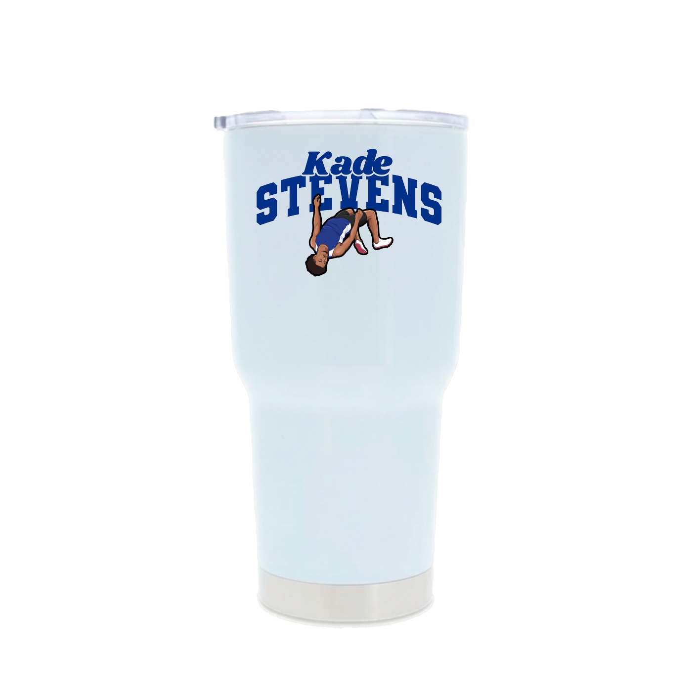 30oz Stainless Steel Tumbler — Signature Arch in White