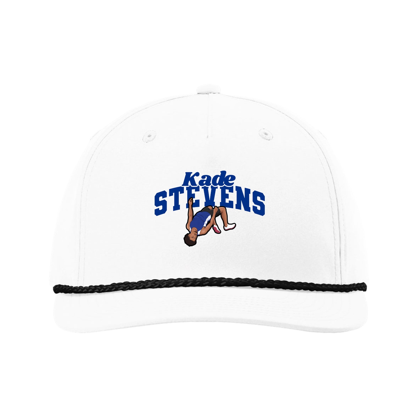 Five-Panel Classic Rope Cap — Signature Arch in White