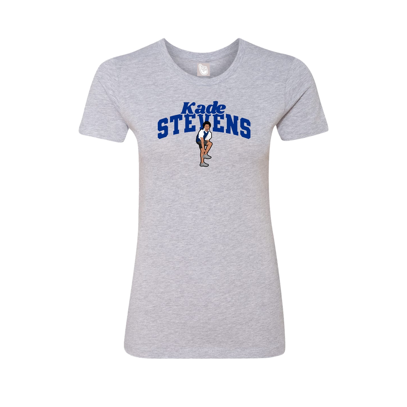 Fitted Women's Tee — Signature Arch in Grey