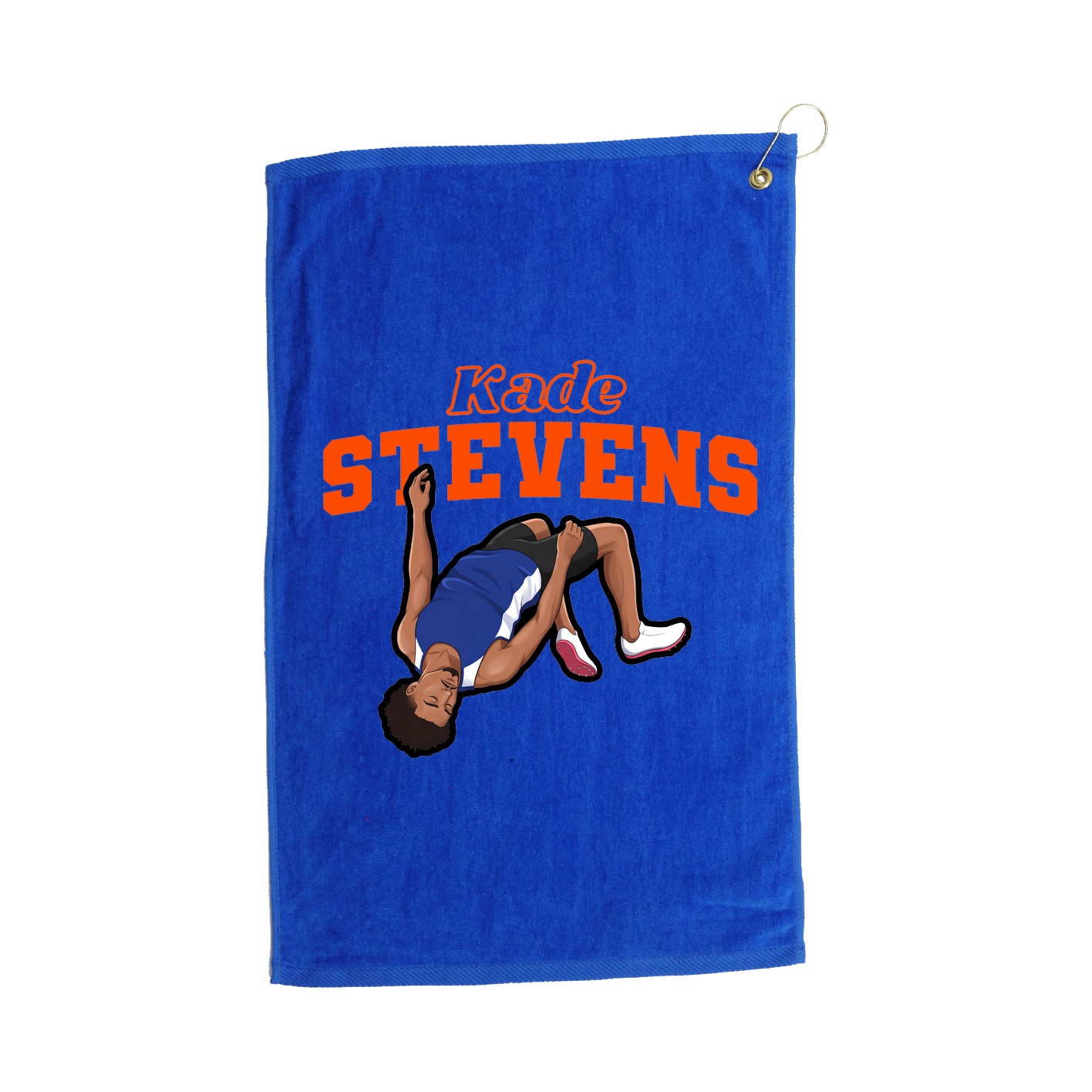 Golf Towel — Name Arch in Royal