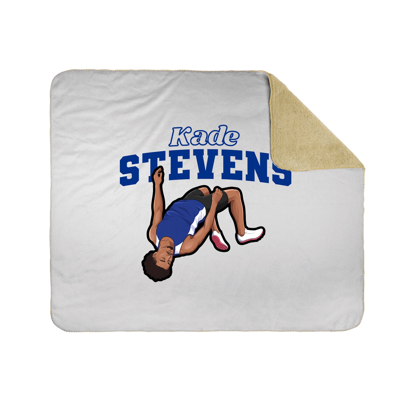 Throw Blanket — Name Arch in White