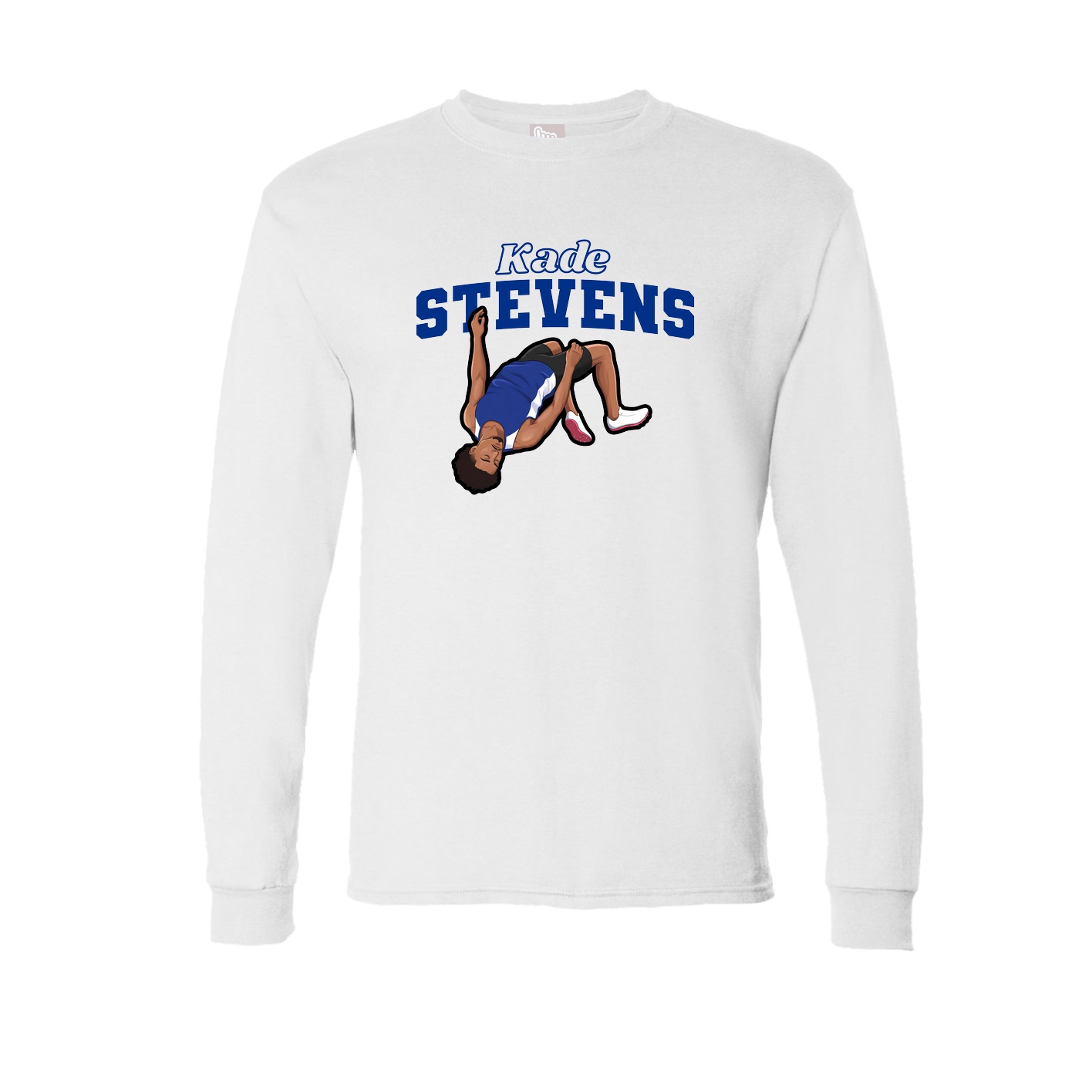 Long Sleeve Tee — Name Arch in White