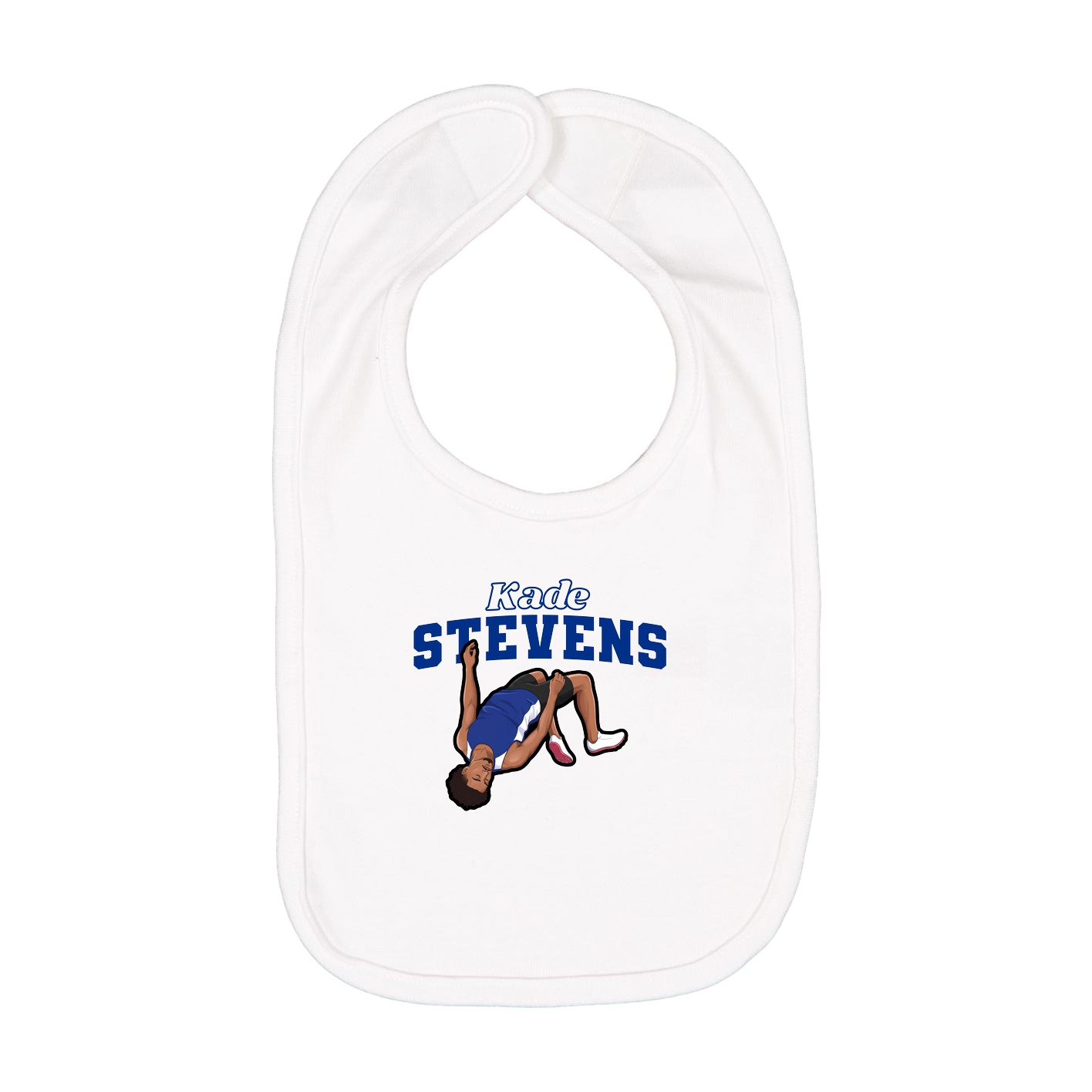 Infant Bib — Name Arch in White