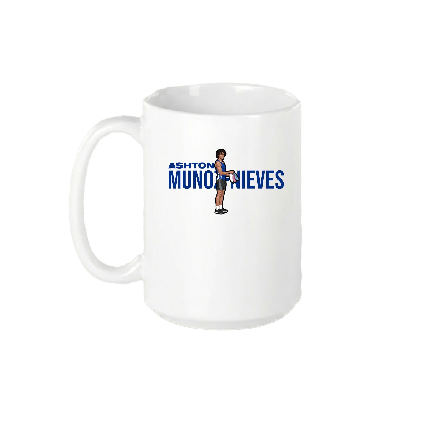 15oz Coffee Mug — Player Name in White