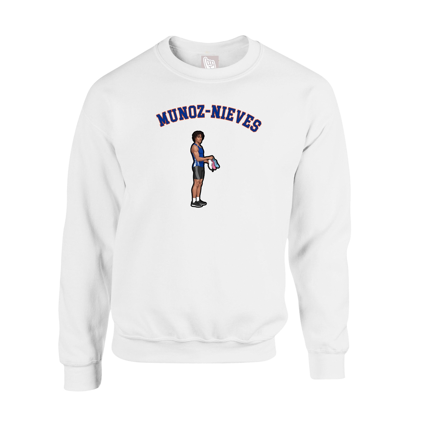 Fleece Crew — Shirsey Arch in White