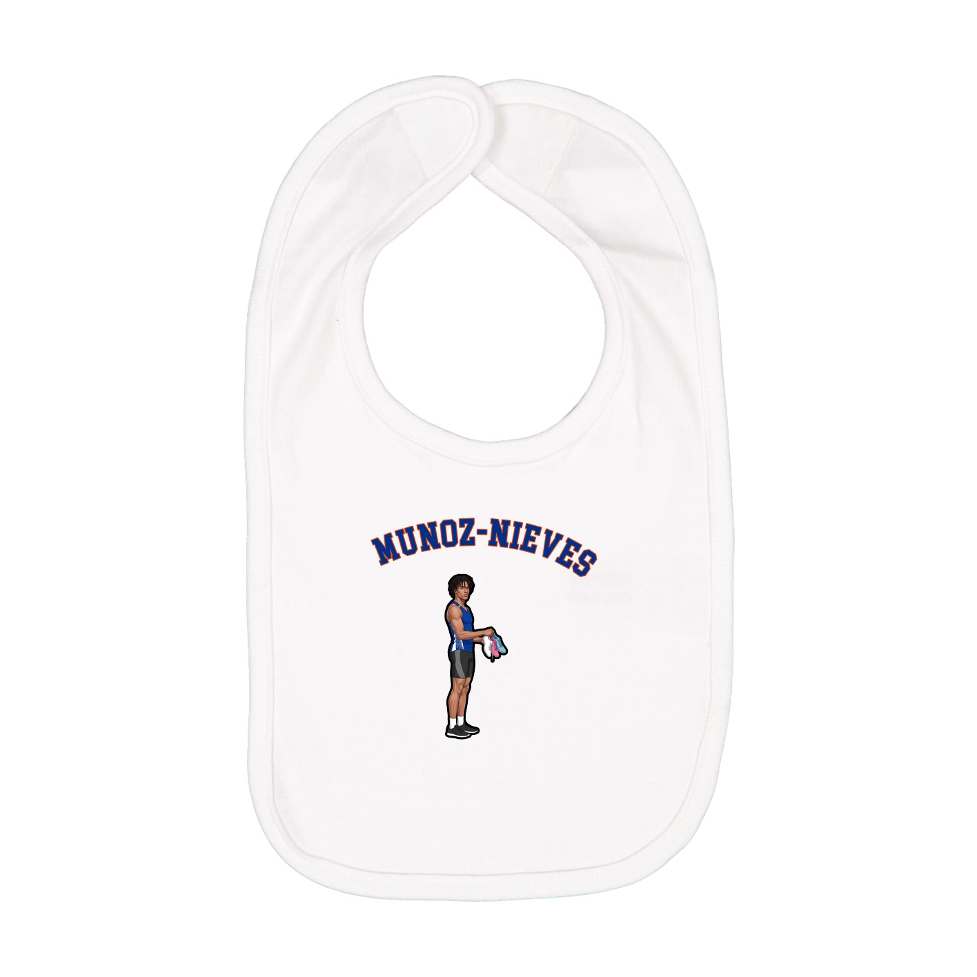 Infant Bib — Shirsey Arch in White