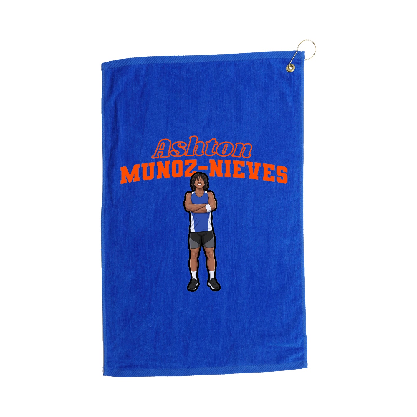 Golf Towel — Name Arch in Royal