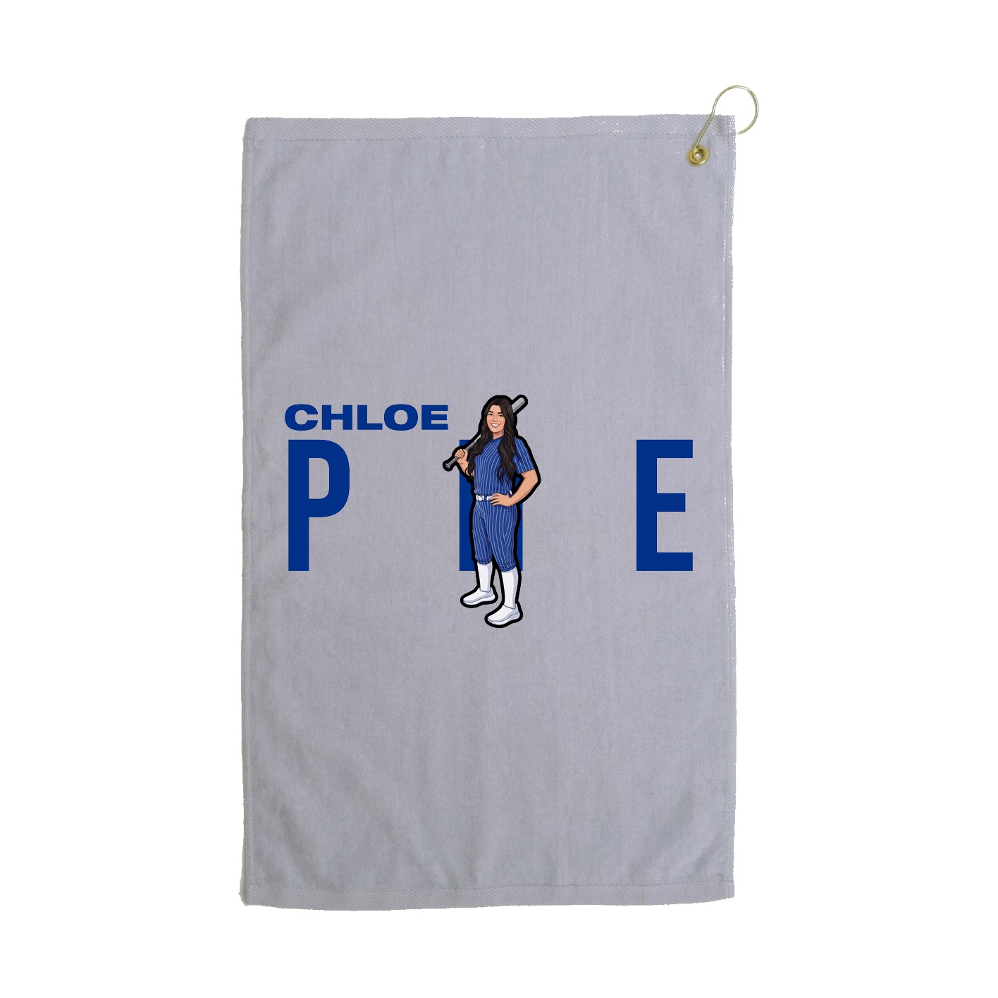 Golf Towel — Player Name in Grey