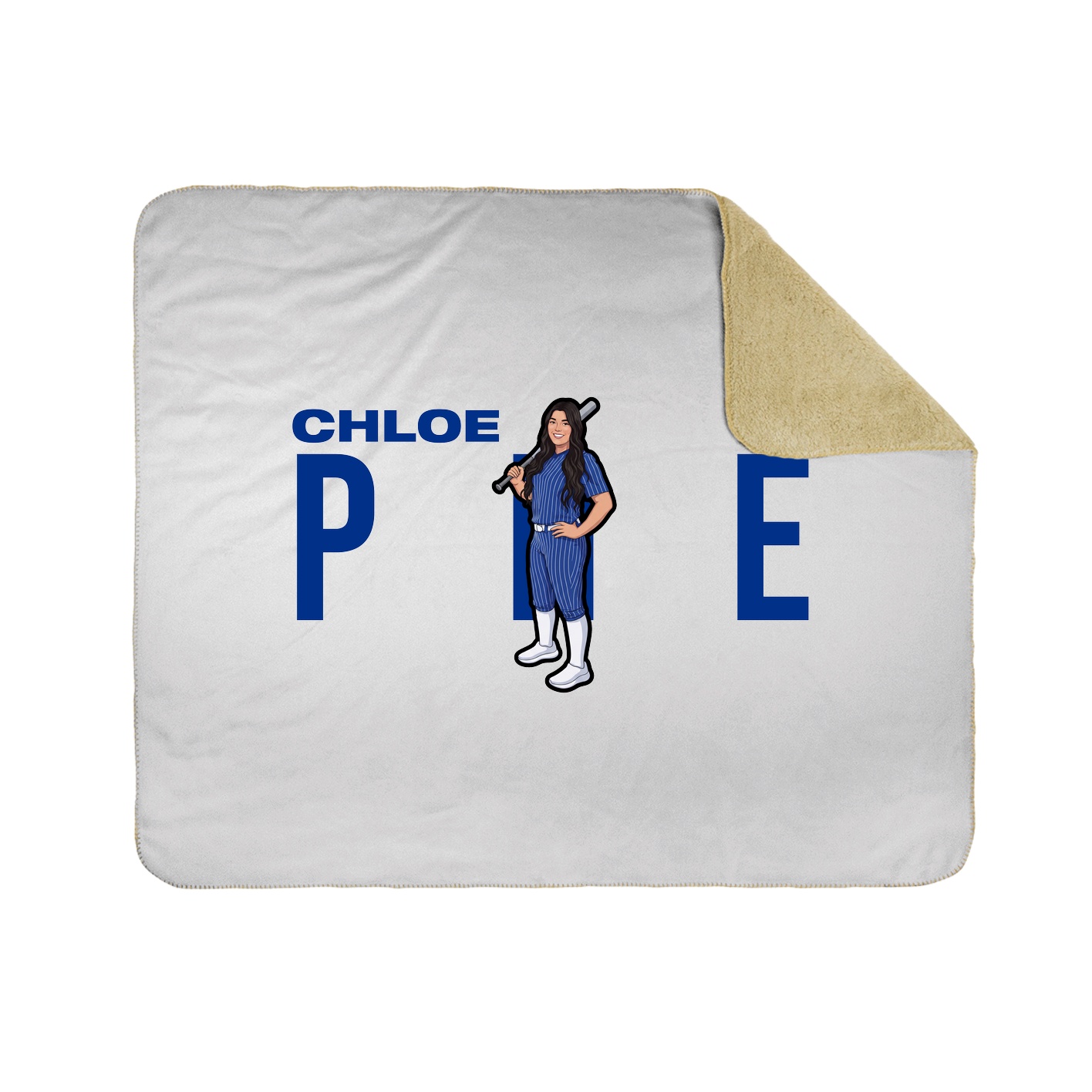 Throw Blanket — Player Name in White