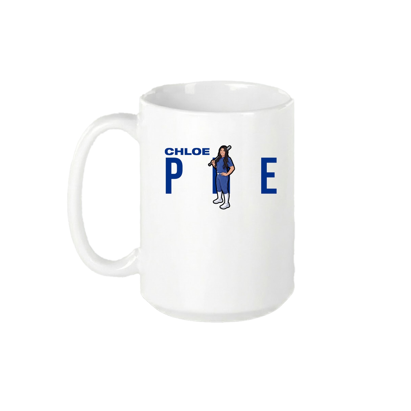 15oz Coffee Mug — Player Name in White