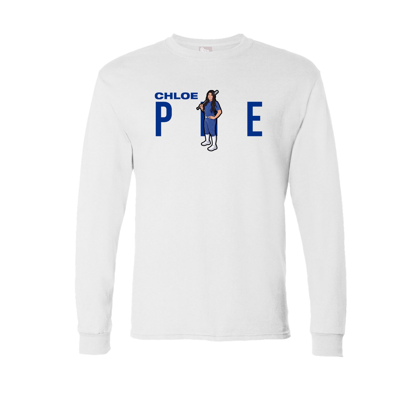 Long Sleeve Tee — Player Name in White