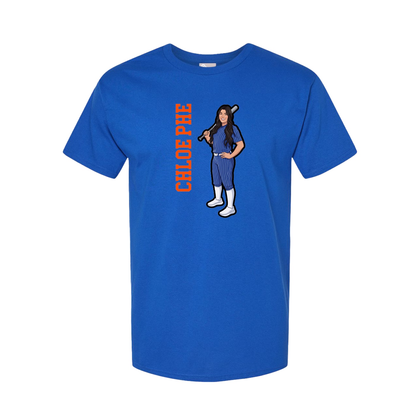 Tee — Name Vertical in Royal