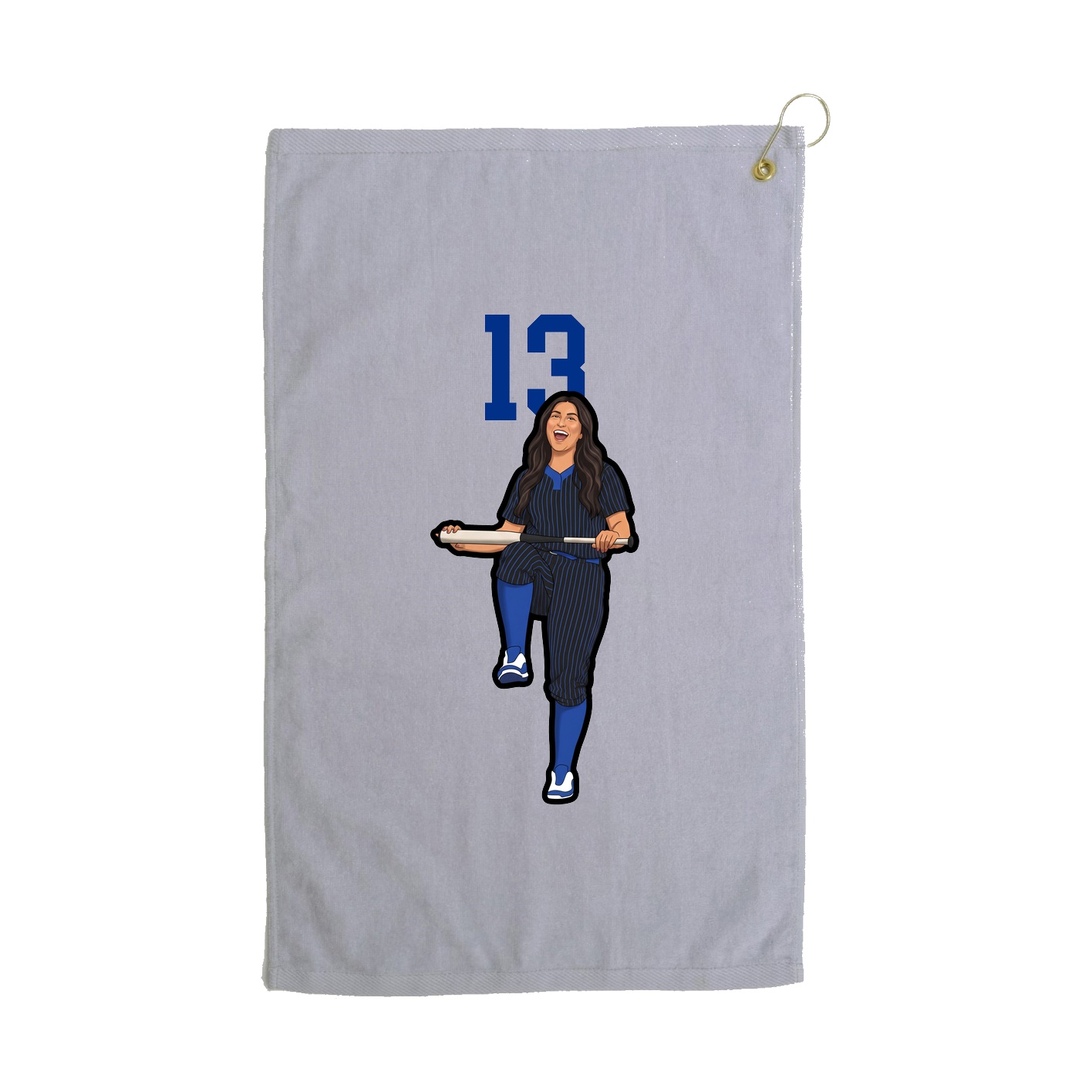 Golf Towel — Number Top in Grey