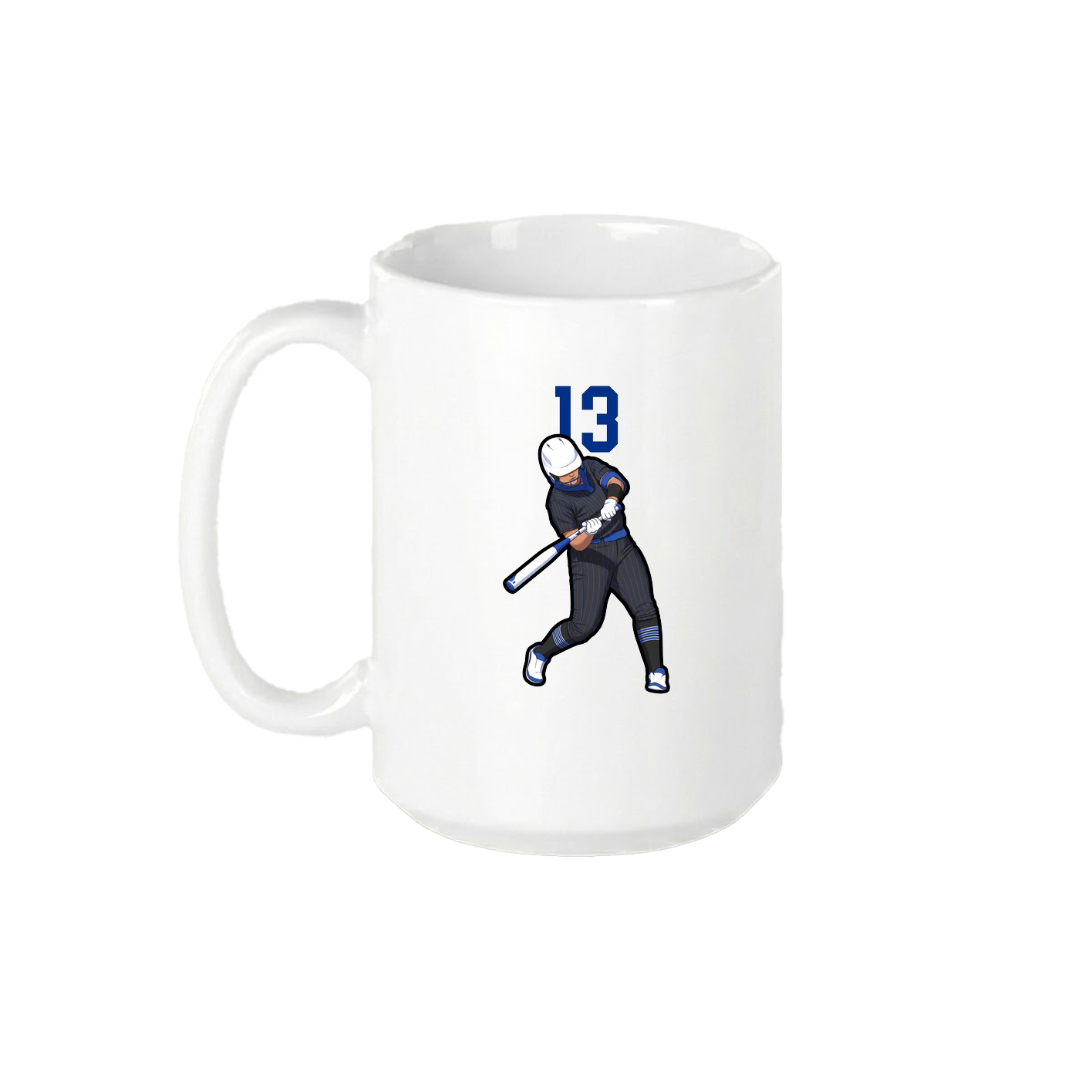 15oz Coffee Mug — Number Top in White