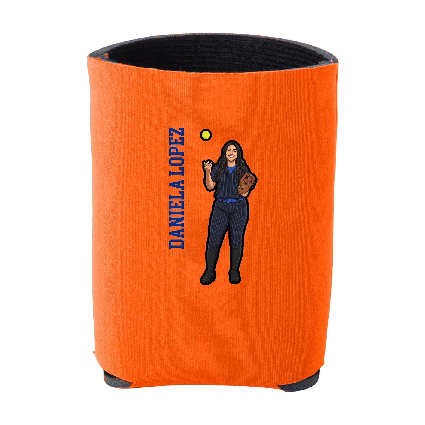 Can Holder — Name Vertical in Orange