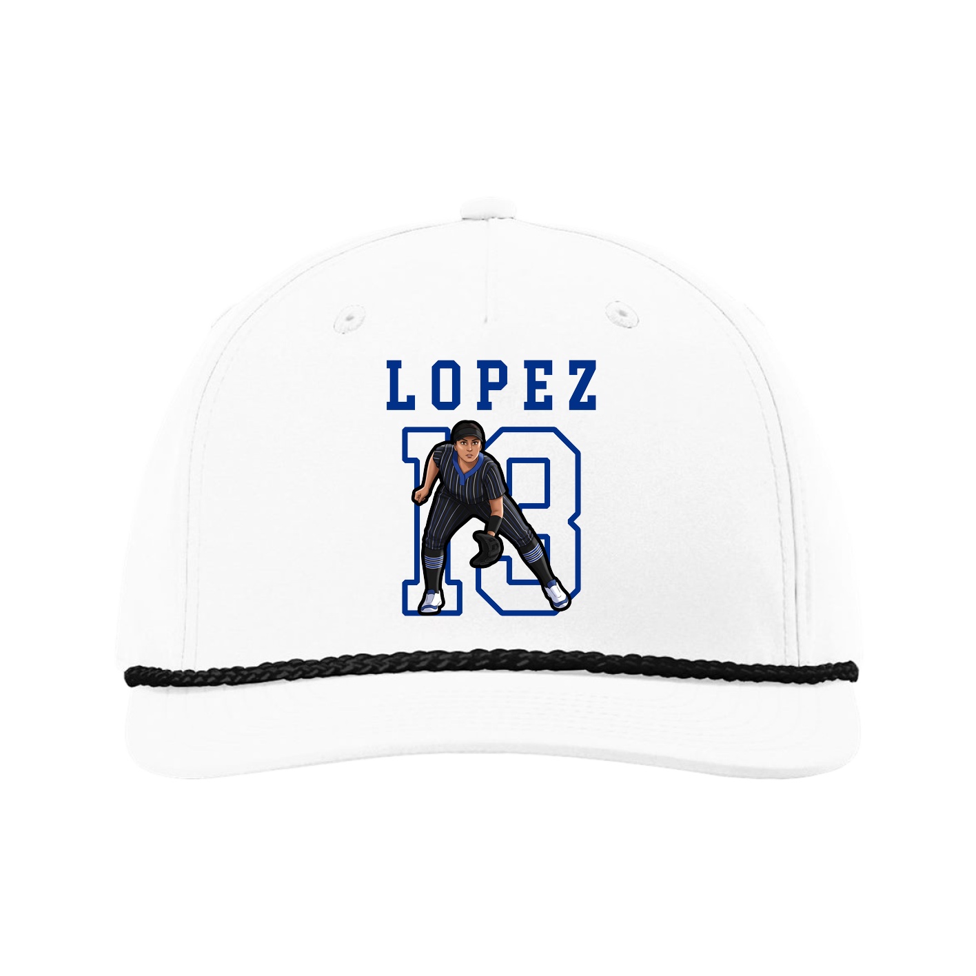 Five-Panel Classic Rope Cap — Shirsey in White