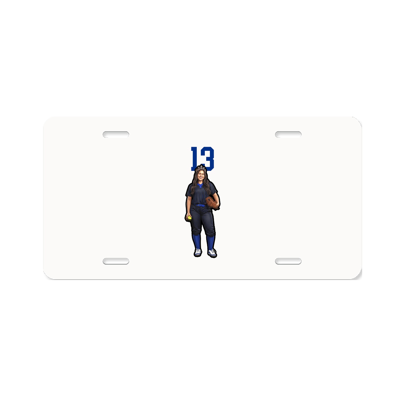 License Plate — Number Top in Classic