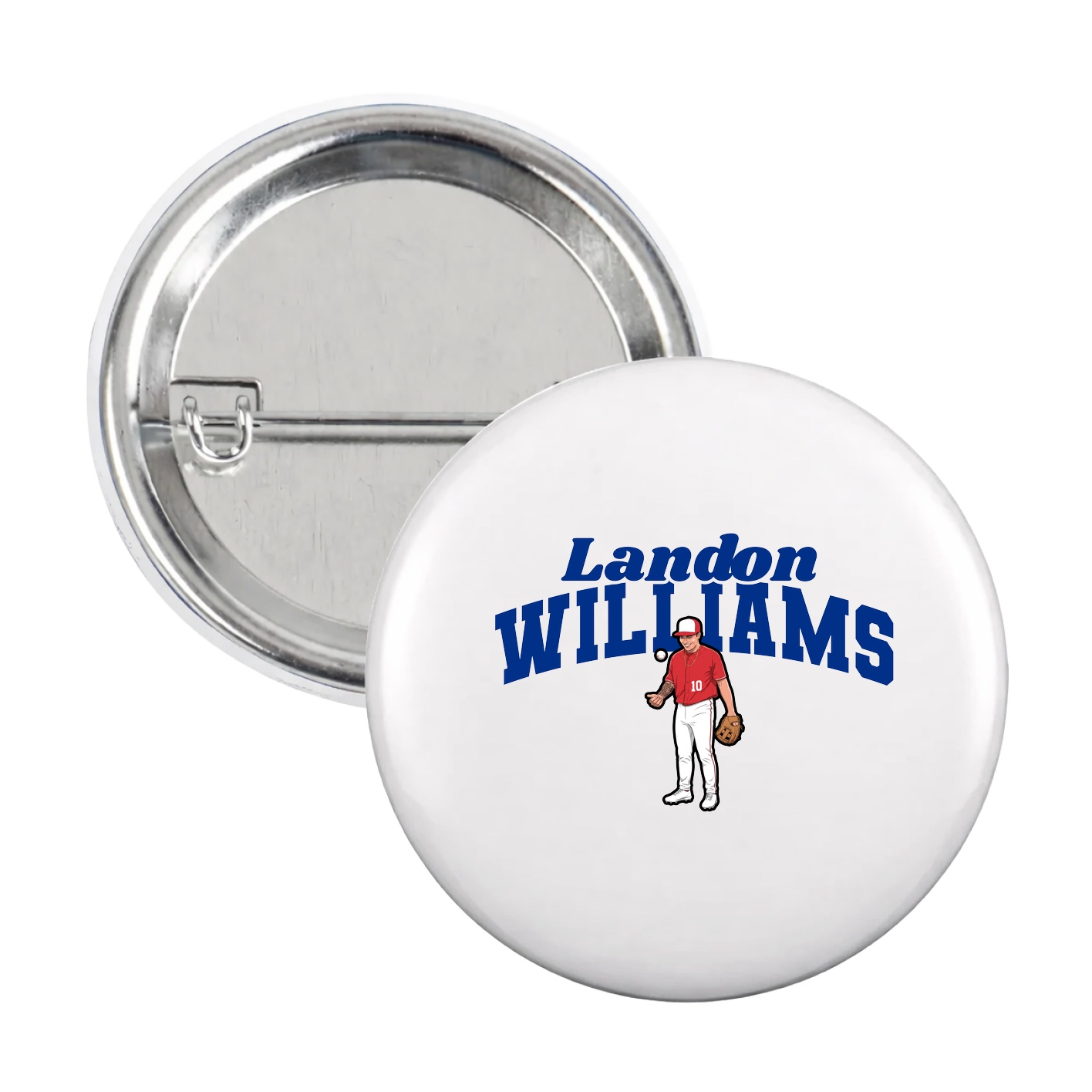 Game Day Button — Signature Arch in White