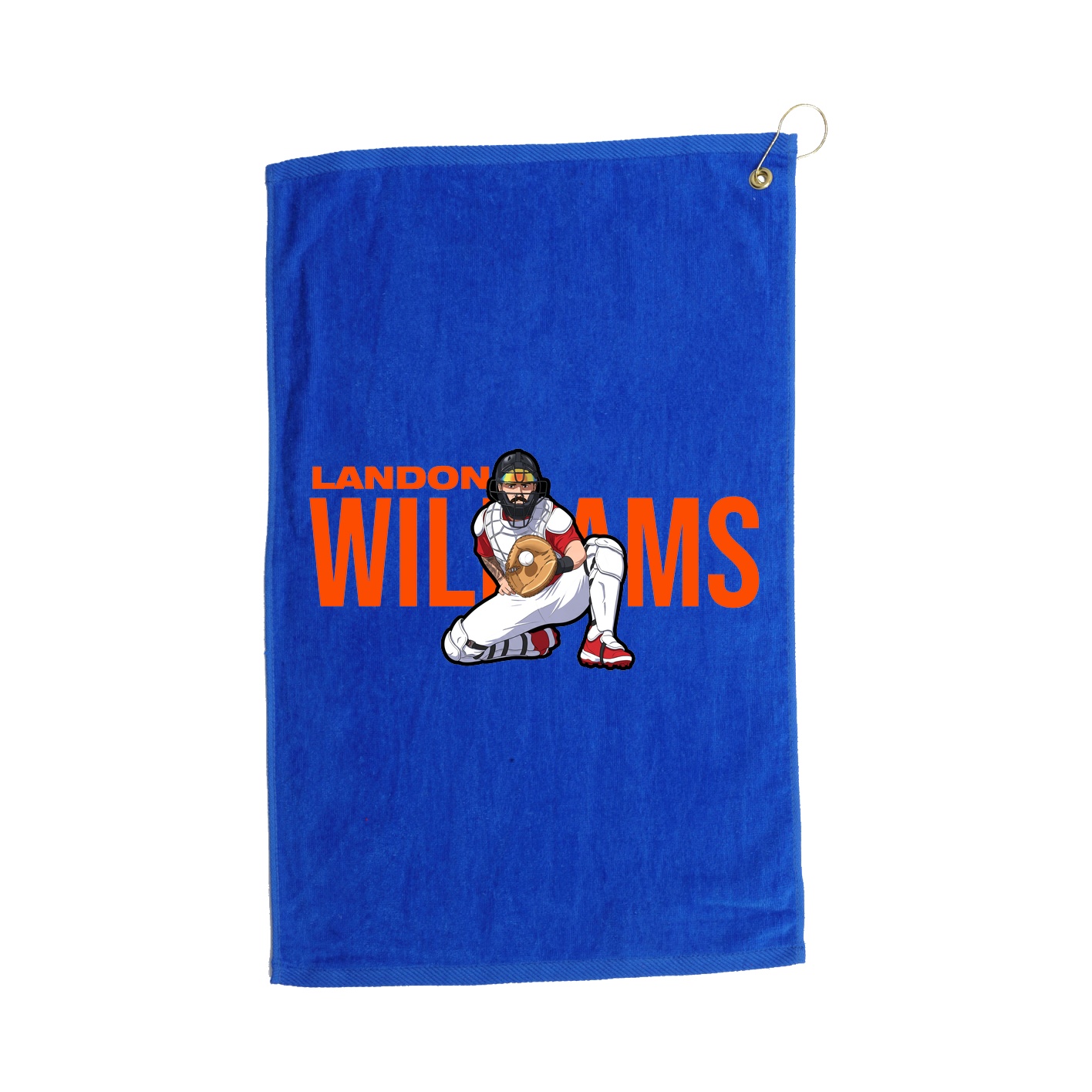 Golf Towel — Player Name in Royal