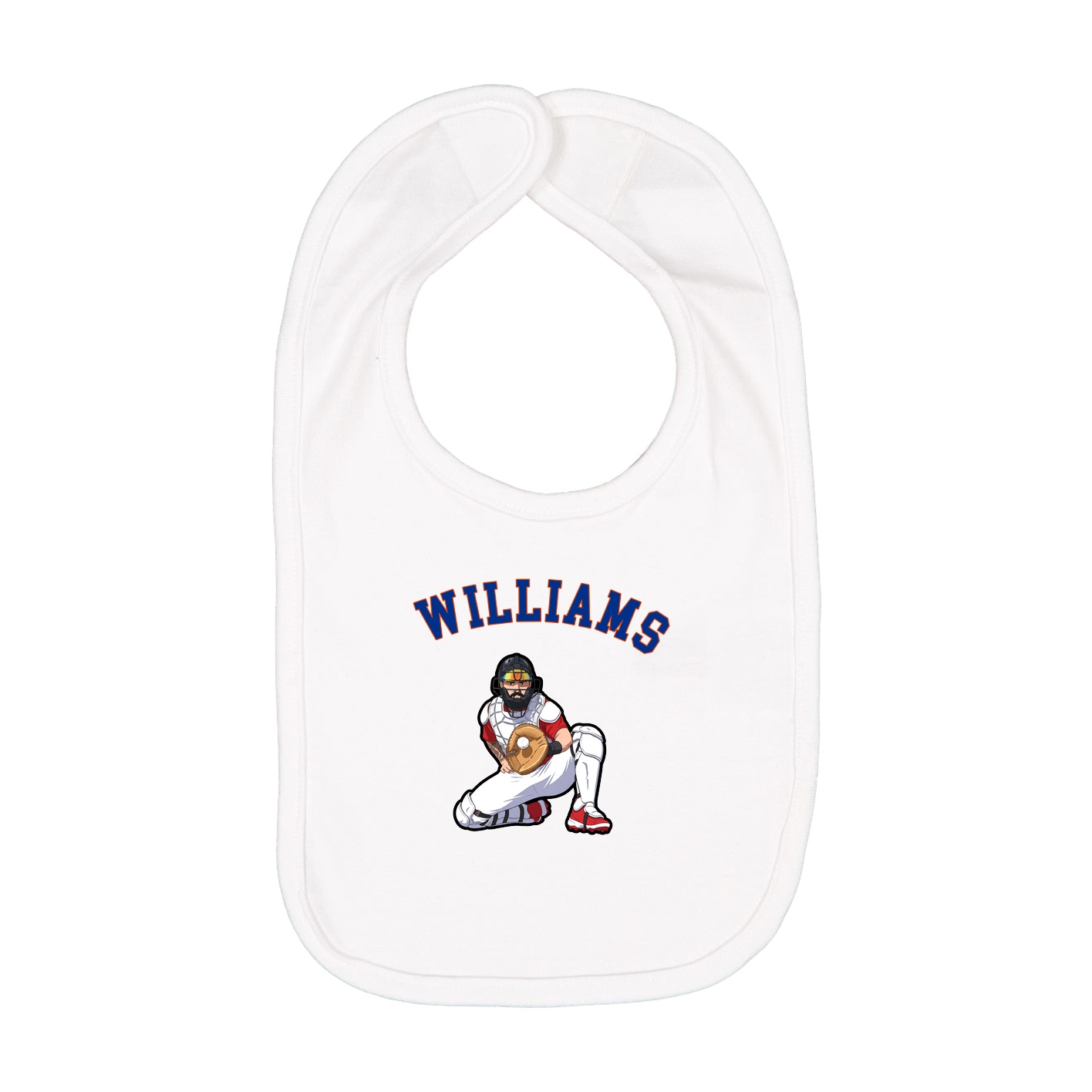 Infant Bib — Shirsey Arch in White