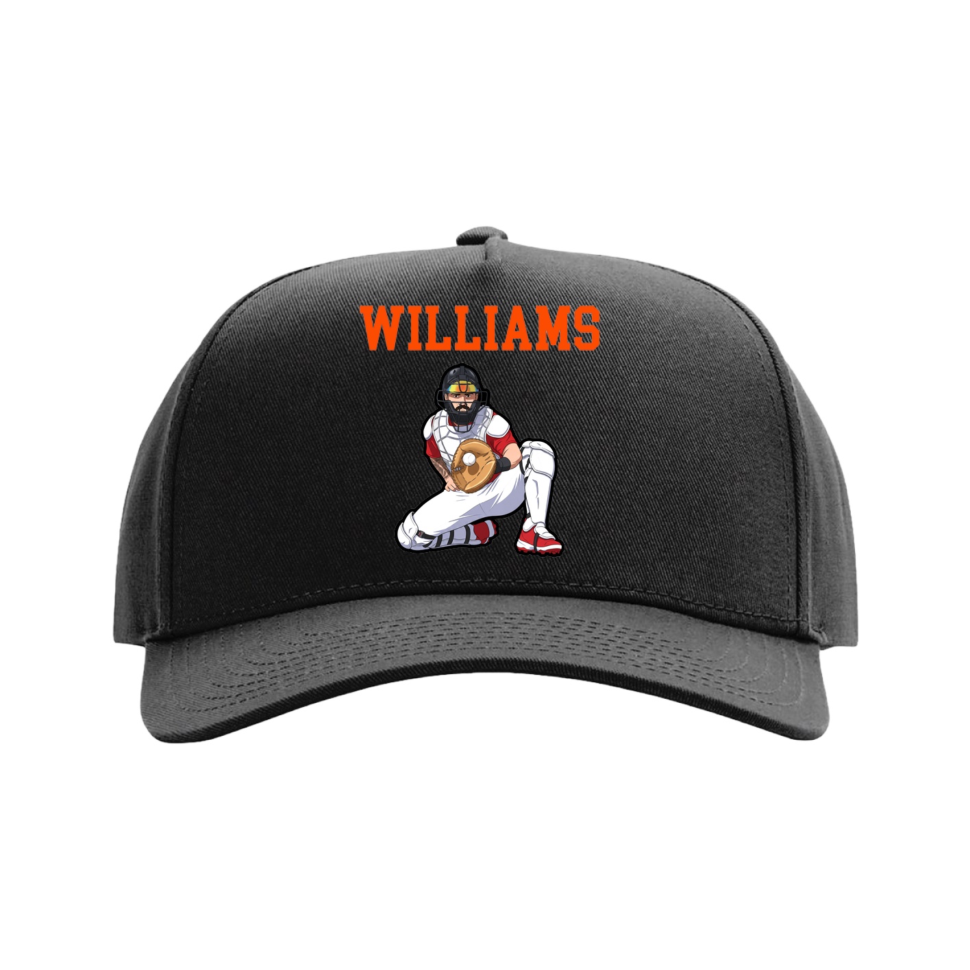 Full Fabric Five-Panel Champ Cap — Shirsey in Black