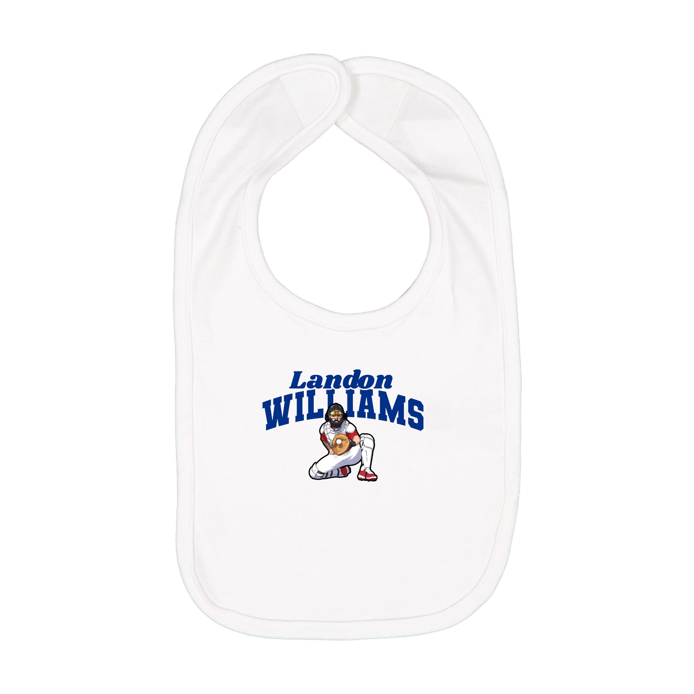 Infant Bib — Signature Arch in White