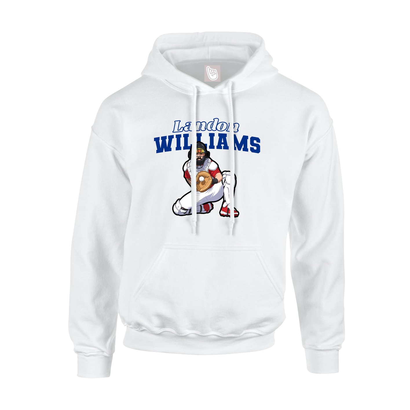 Hoodie — Name Arch in White
