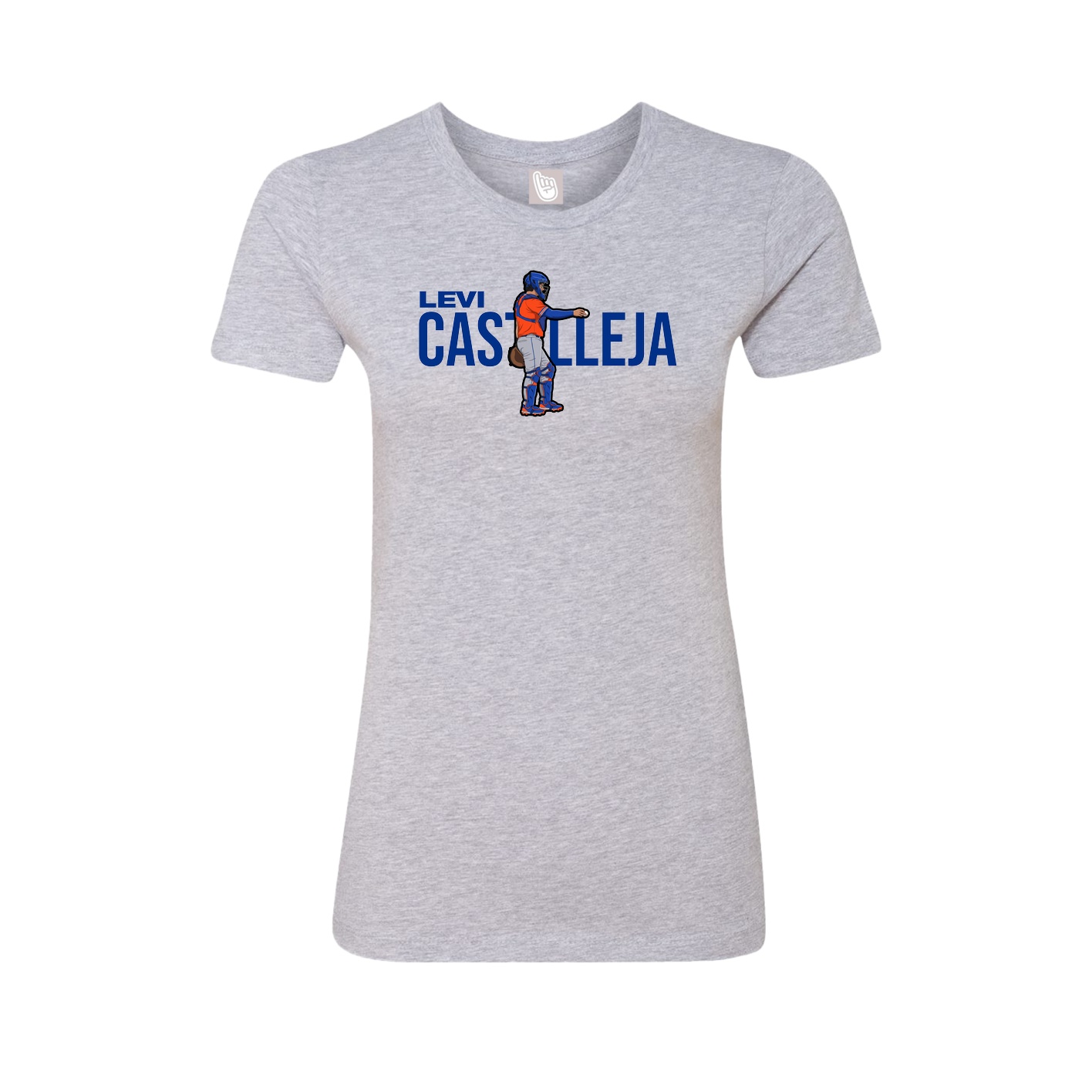 Fitted Women's Tee — Player Name in Grey