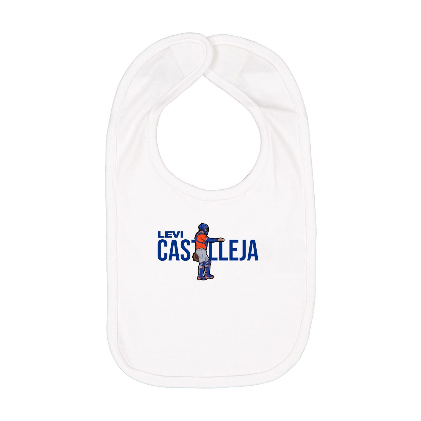 Infant Bib — Player Name in White