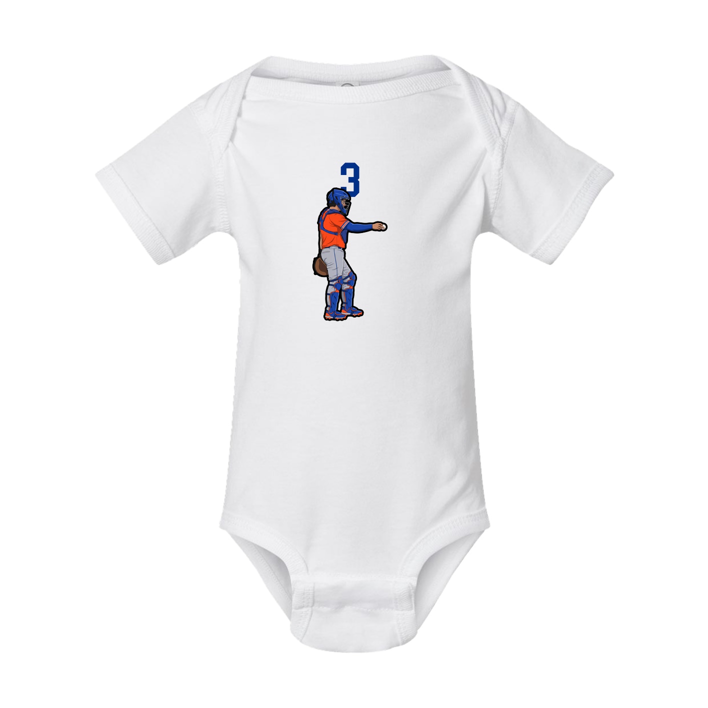 Baby Onesie — Number Top in White