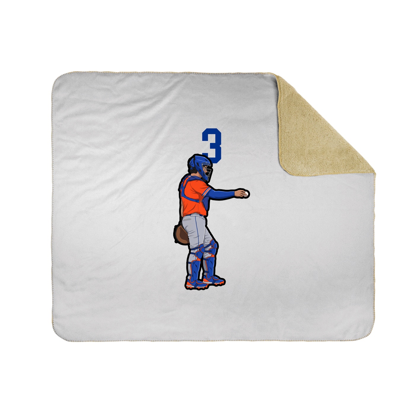Throw Blanket — Number Top in White