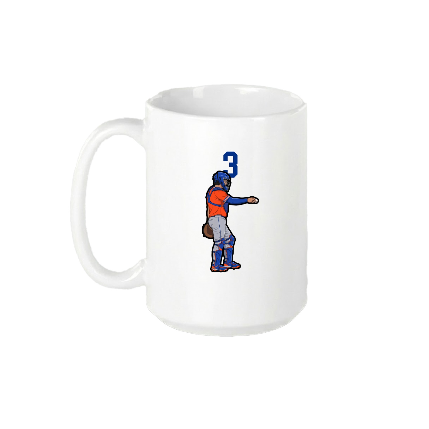 15oz Coffee Mug — Number Top in White